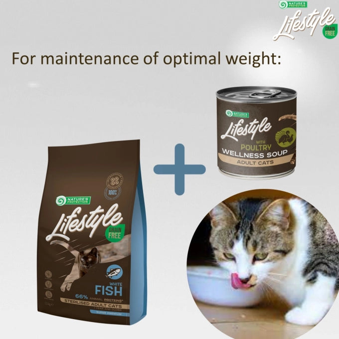 Nature's Protection Lifestyle Nature's Protections Lifestyle Soup Adult Cat with Long Hair cu Pasare - imagine 3