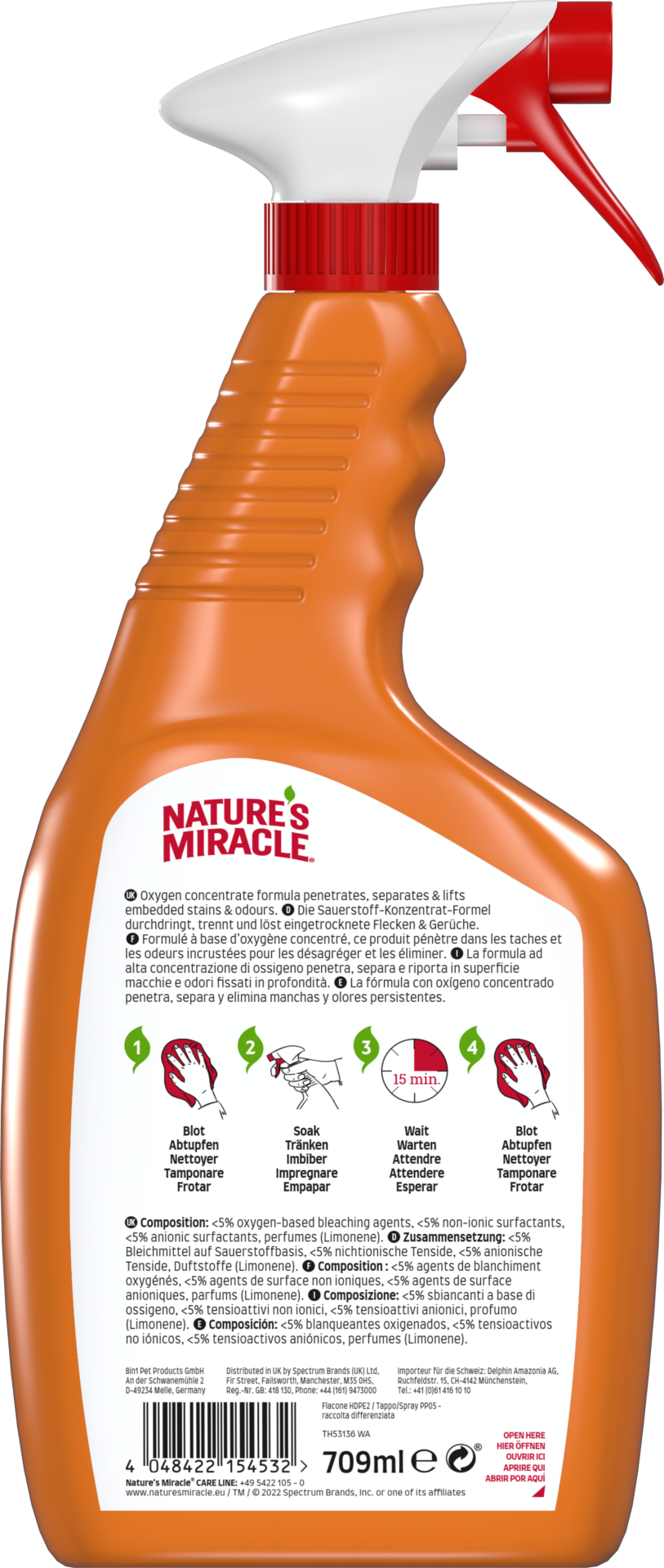 Natures Miracle Cat Set-In Stain Remover 709 Ml