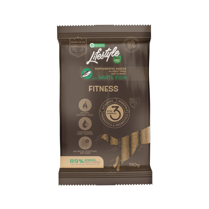 Nature's Protection Lifestyle Natures Protection Lifestyle Snack Grain Free Fitness All Breed Dogs cu Peste Alb - imagine 1