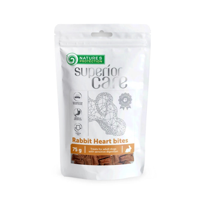 Nature's Protection Superior Care Superior Care Recompense Rabbit Hearts pentru Caini Adulti 75 Gr - imagine 1