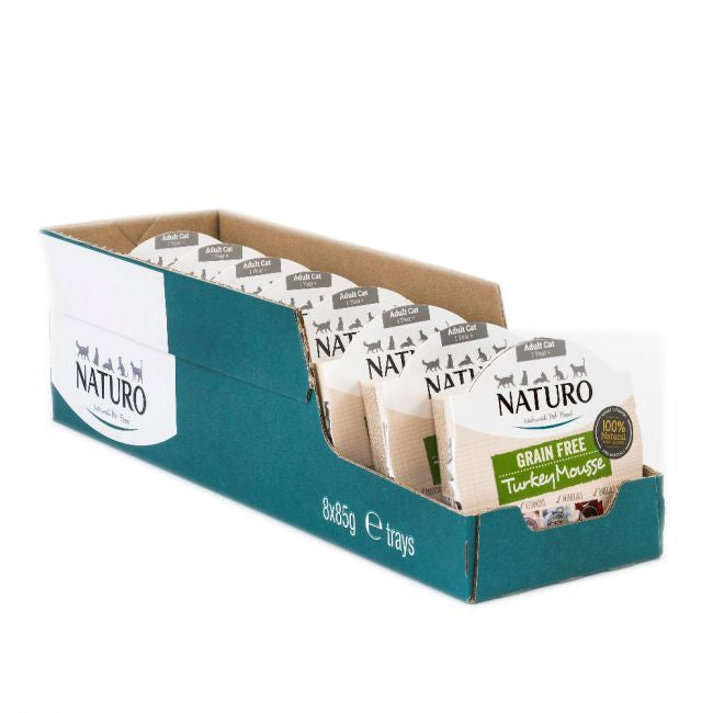 Naturo Caserola Adult Cat Mousse cu Carne de Curcan 85g