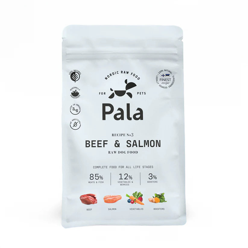 Pala Pala Hrana Raw pentru Caini cu Vita si Somon - imagine 1