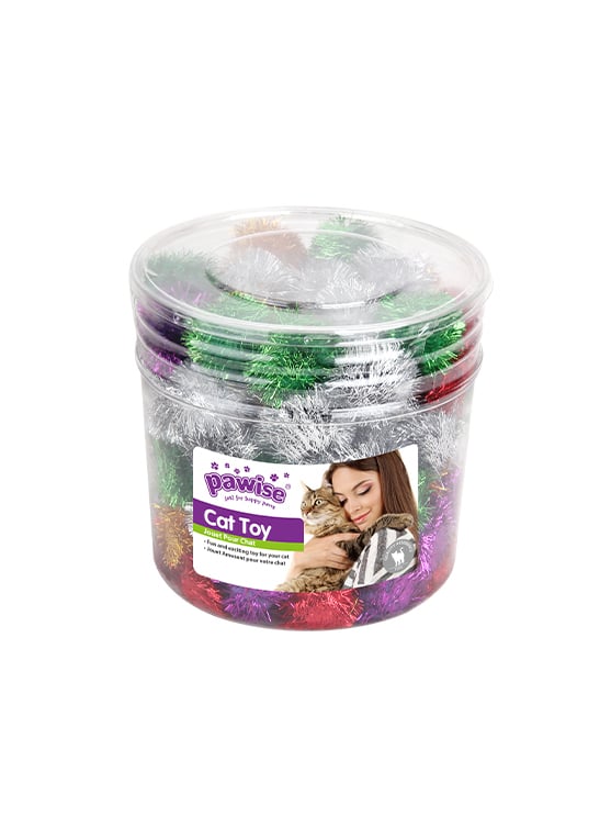 Pawise Jucarie Minge Pompom pentru Pisici 72 Buc