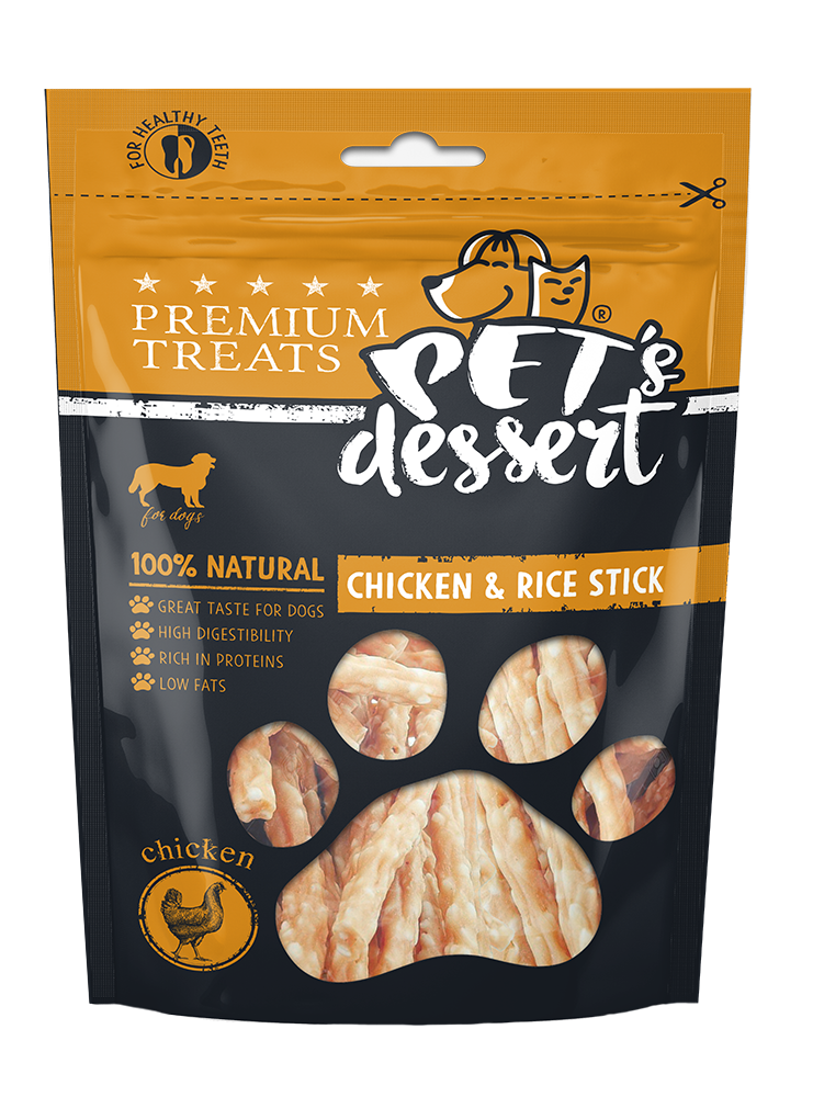 Pet's Dessert Pet's Desert Dog Chicken and Rice Stick 0.80 Gr LSS-165