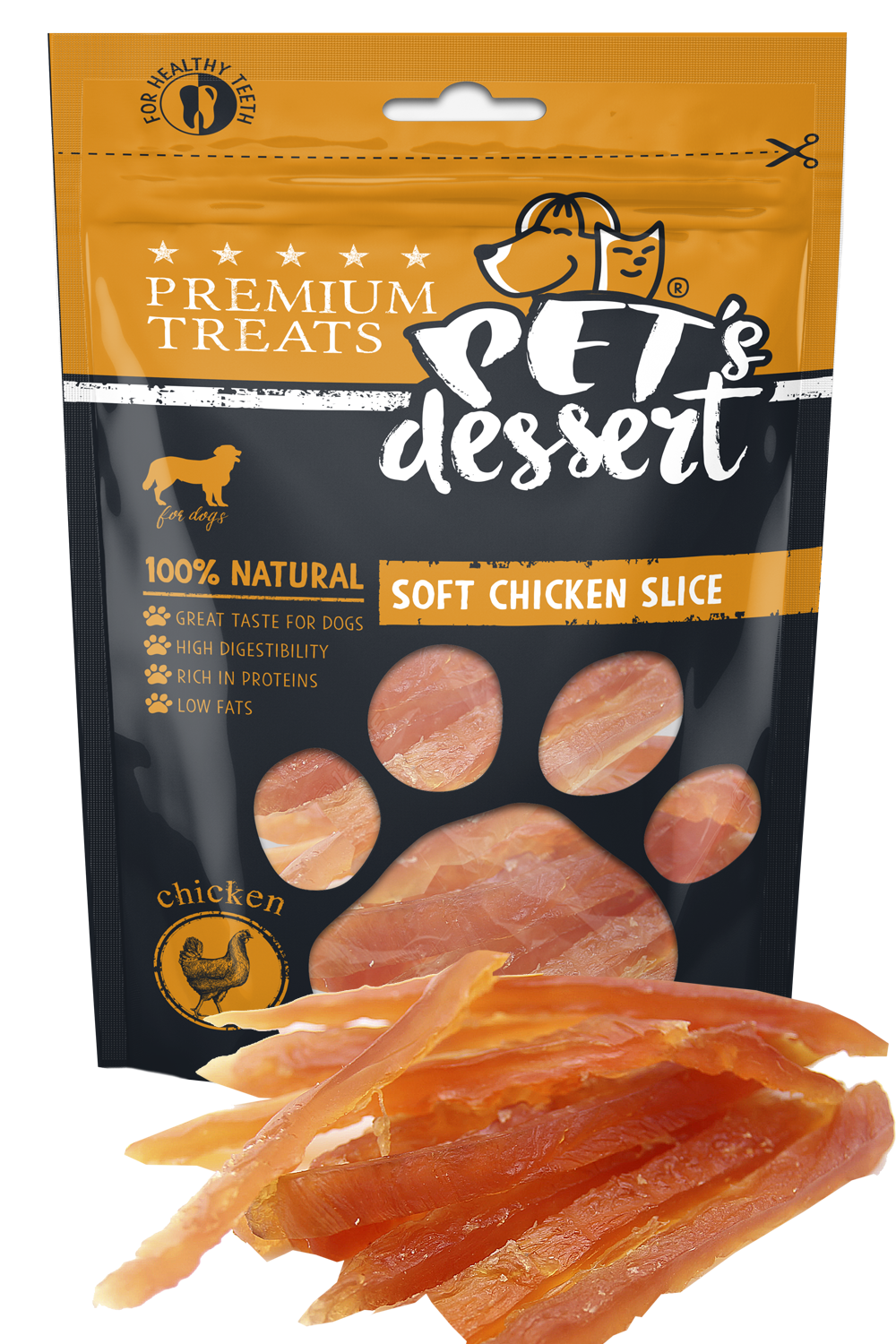 Pet's Dessert Pet's Desert Dog Soft Chicken Slice 80g LSC-02