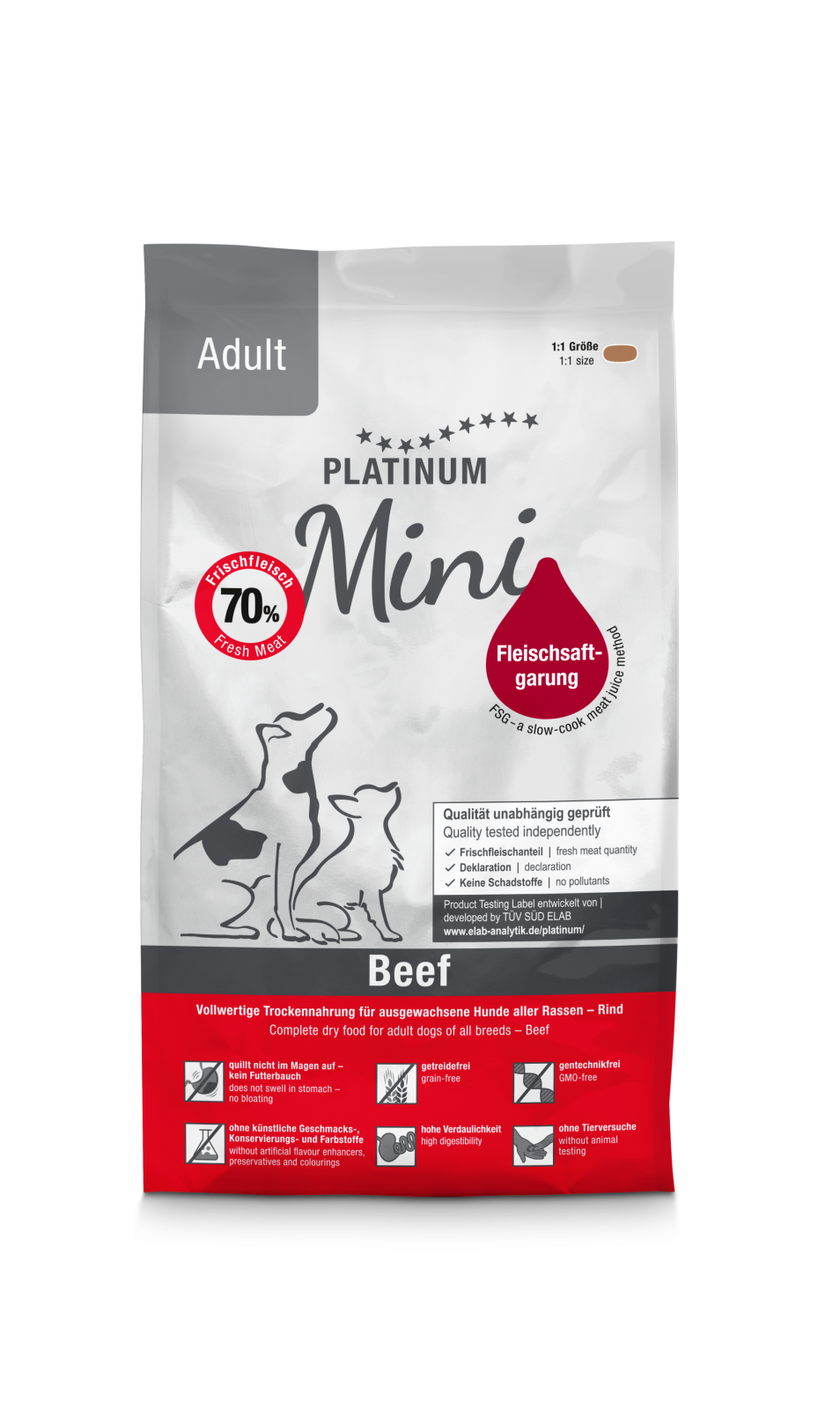Platinum Platinum Dog Adult Mini cu Carne de Vita 900 Gr - imagine 1