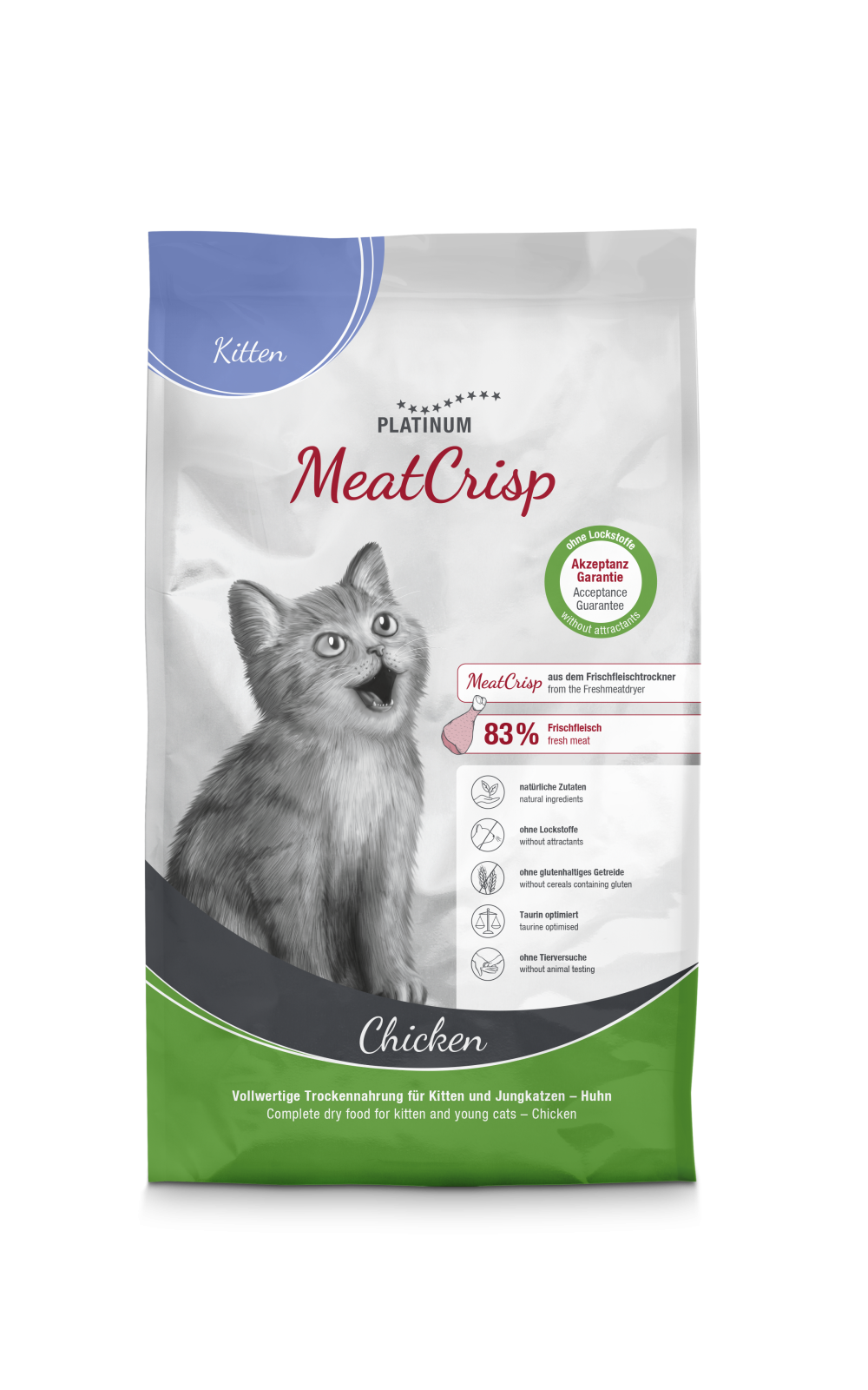 Platinum Meat Crisp Kitten Hrana Uscata cu Pui