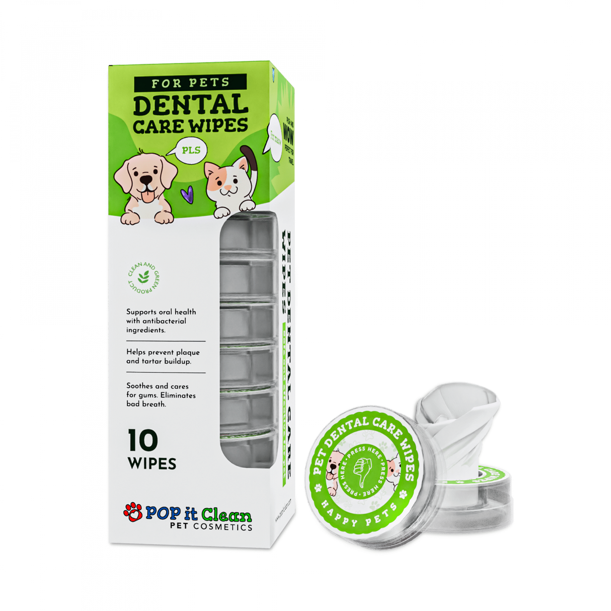 Pop It Clean Pop It Clean Servetele Umede pentru Ingrijirea Dentala