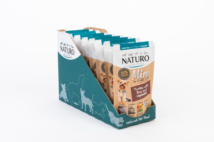 Naturo Pouch Naturo Dog Adult Mini cu Carne de Curcan si Orez 150 Gr - imagine 2