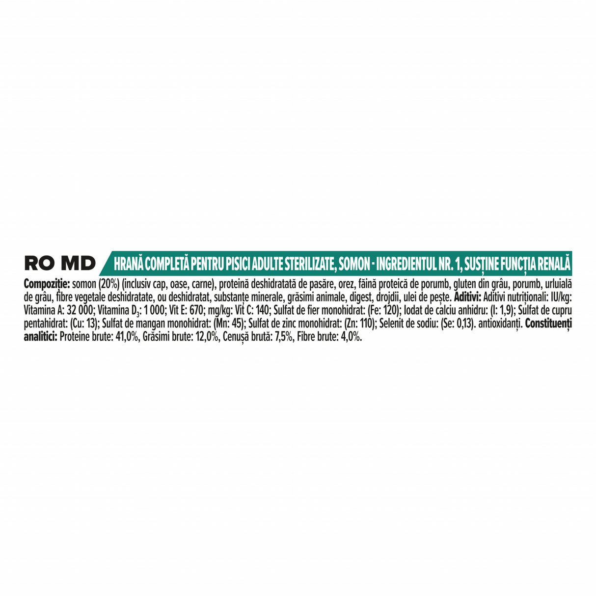 Pro Plan Pro Plan Cat Adult Sterilised Optirenal Somon - imagine 3