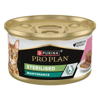 Pro Plan Pro Plan Cat Maitenance Adult Sterilised Terina cu Ton si Somon Conserva 85 Gr