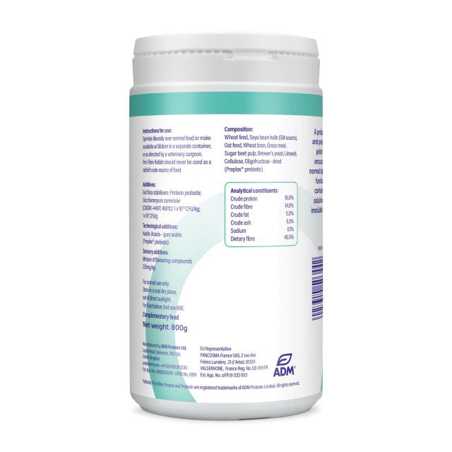 Protexin Vet Protexin Pro Fibre Suport Digestiv pentru Iepuri 800 Gr - imagine 2