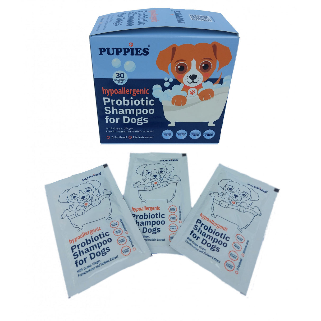 Puppies Puppies Sampon Probiotic Hipoalergenic pentru Caini 15 ML