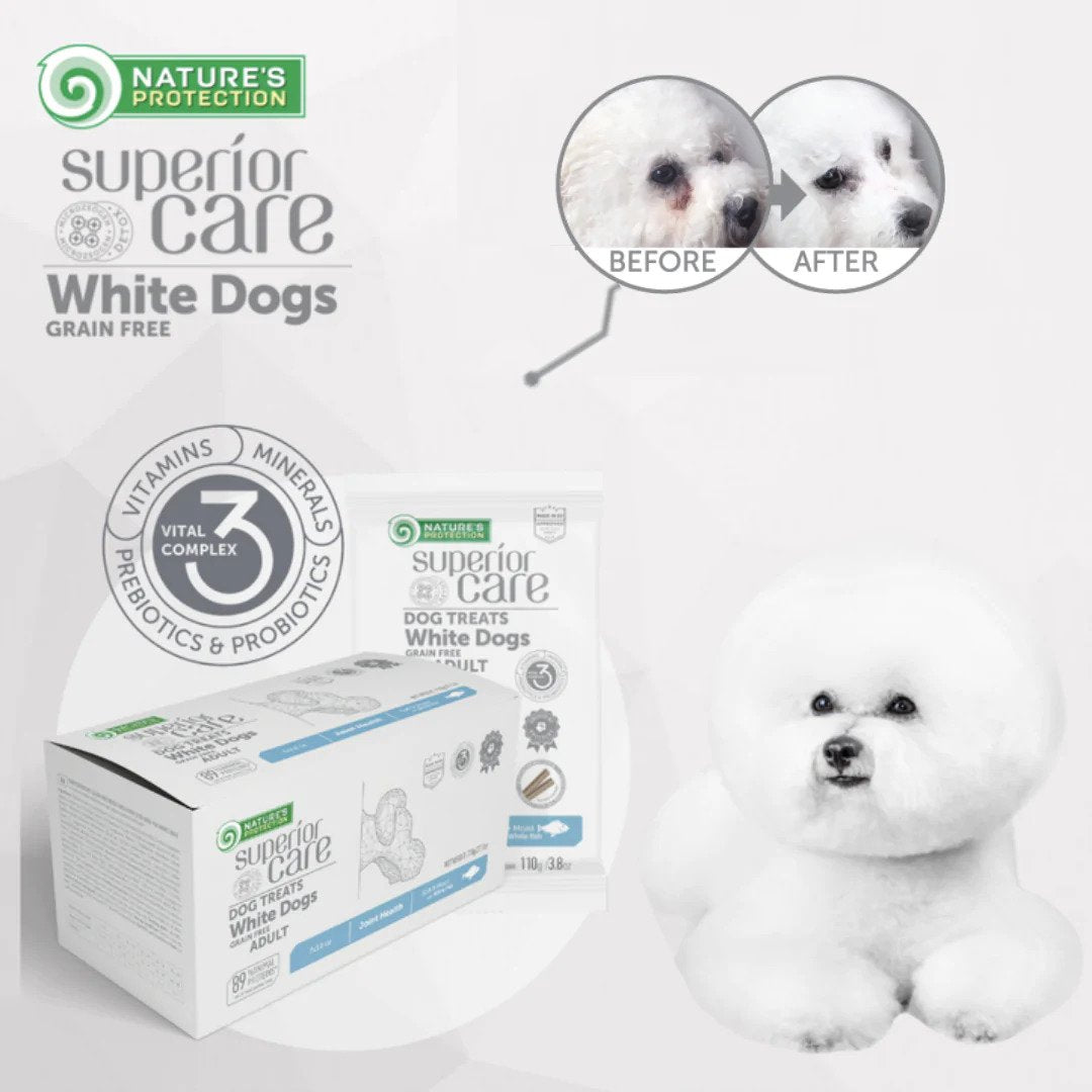 Nature's Protection Superior Care Superior Care White Dogs GF Snack Hips & Joints cu Peste Alb 110 Gr - imagine 3