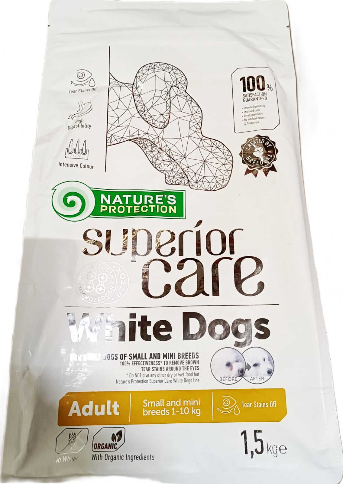 Nature's Protection Superior Care Superior Care White Dogs Small&Mini Breeds Adult cu Miel - imagine 3