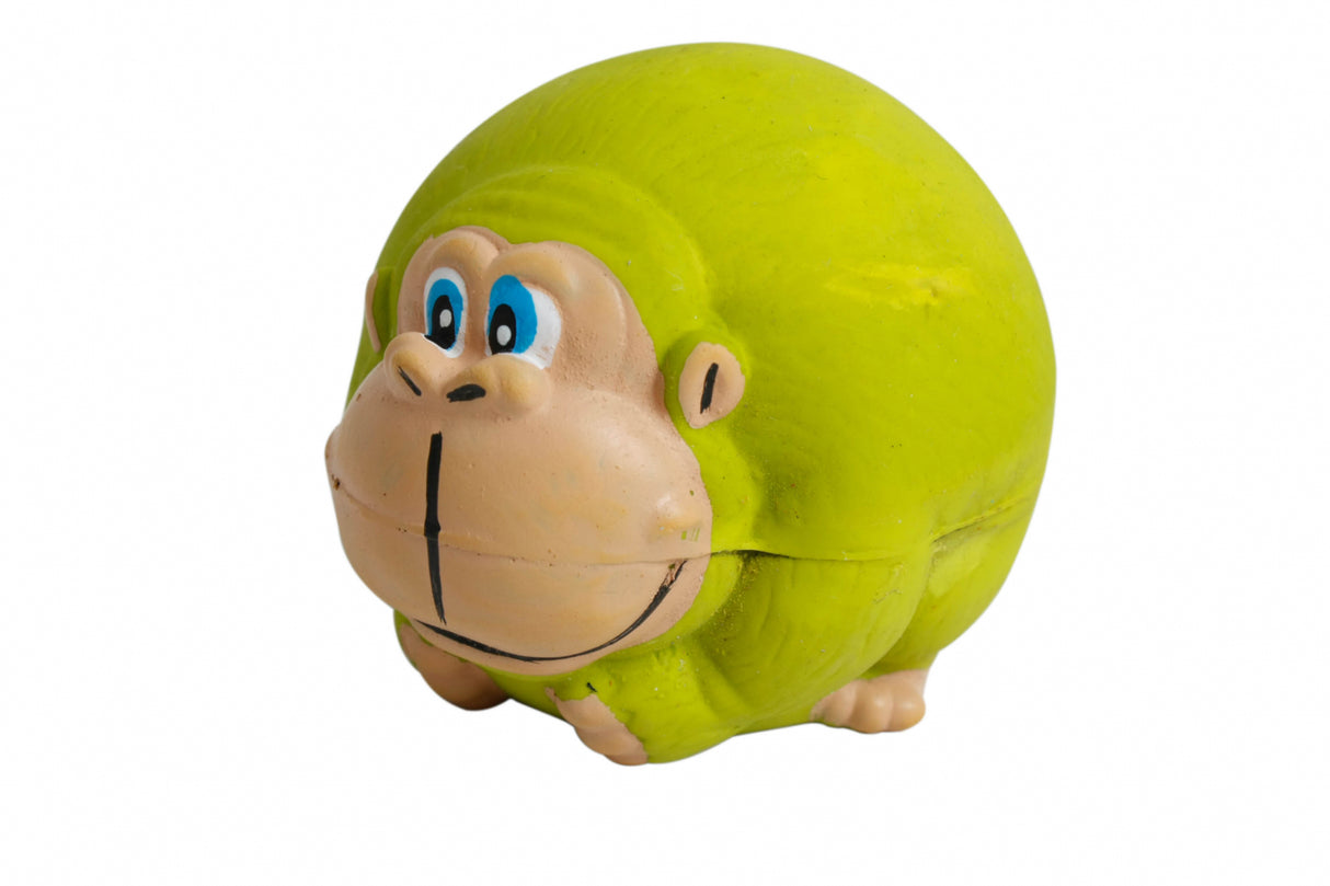 TOY1661 Jucarie urangutan din latex; Diametru 8.5 cm; Verde