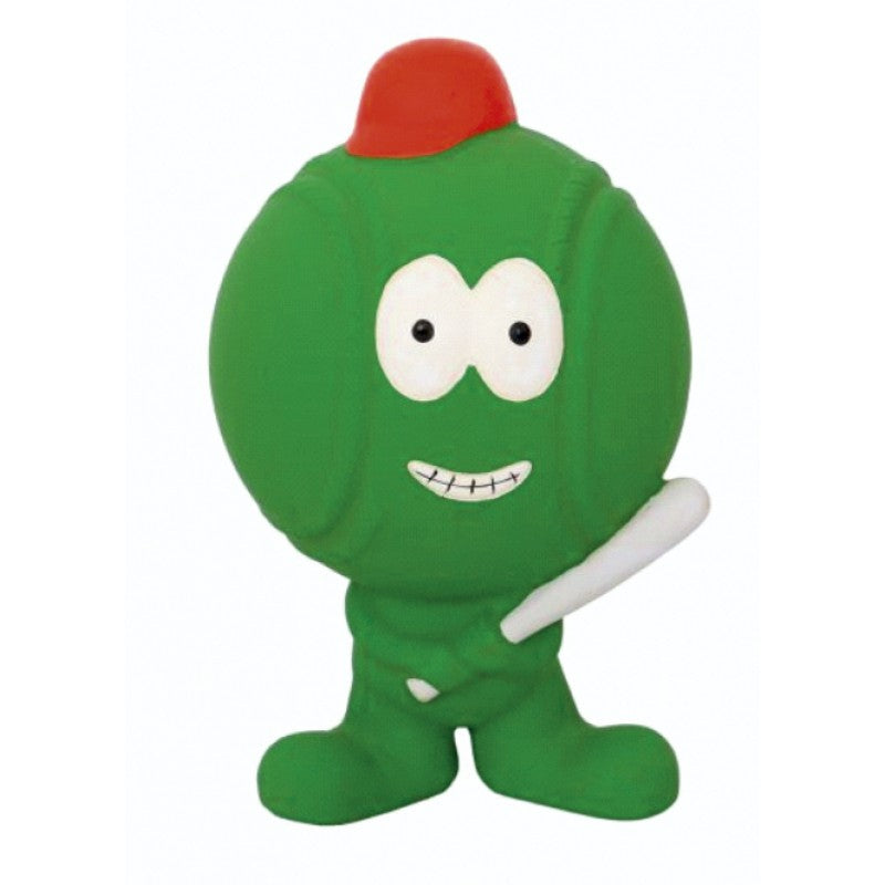 TOY1715 Jucarie minge baseball din latex; 12x8x7 cm; Verde