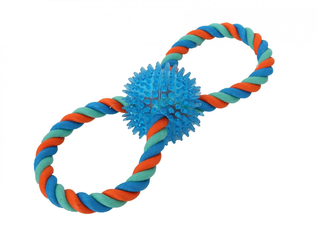 TOY1944 Jucarie pentru caini din sfoara si cauciuc termoplastic; 30cm