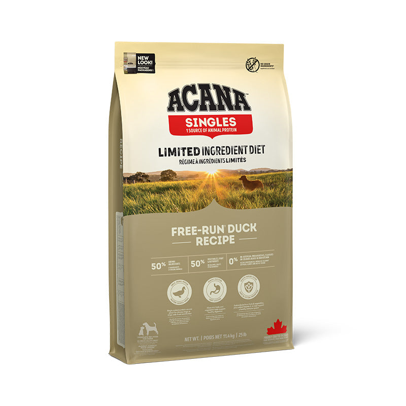 Acana Acana Singles Free-Run Duck Dog Rata si Pere 11.4kg