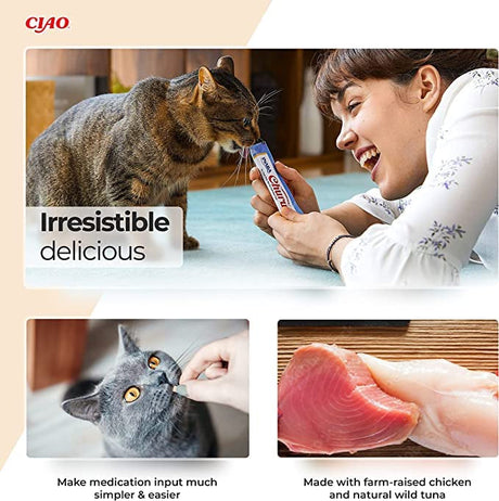 Churu Cat Varieties Recompense Cremoase cu Ton si Pui 50 buc
