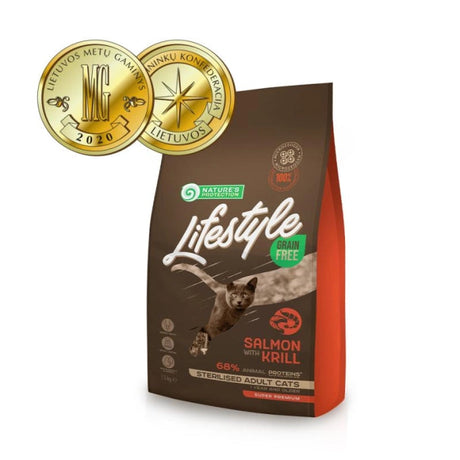 Nature's Protection Lifestyle Grain Free Adult Cat Sterilised Salmon with Krill