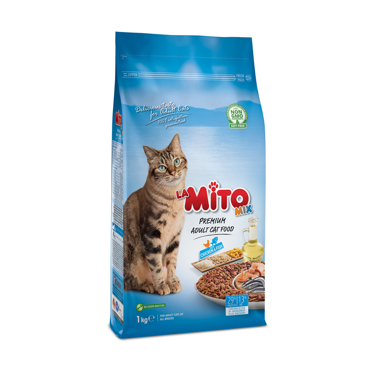 LaMito Hrana pentru Pisici Adulte Mix cu Pui si Peste