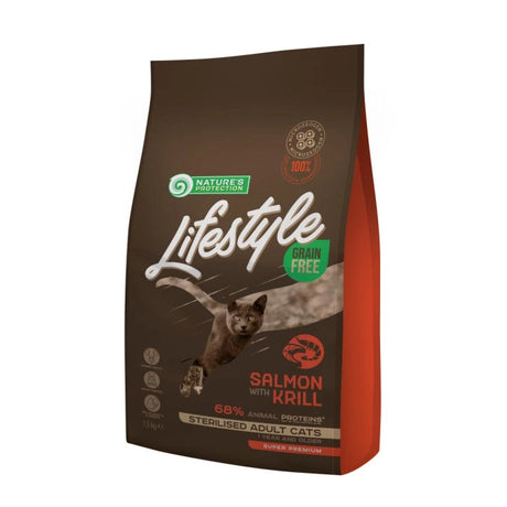 Nature's Protection Lifestyle Grain Free Adult Cat Sterilised Salmon with Krill