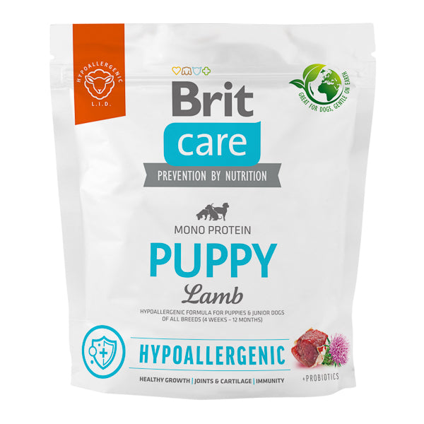 Brit Care Dog Hypoallergenic Puppy cu Miel si Orez