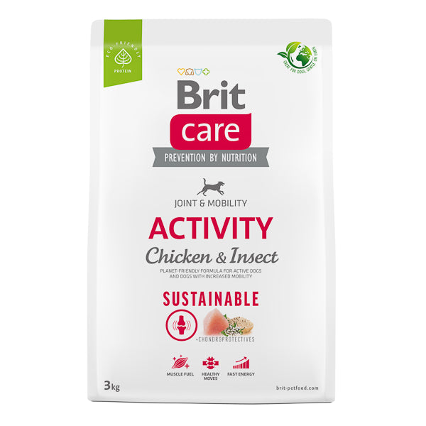 Brit Care Dog Sustainable Activity cu Pui si Insecte