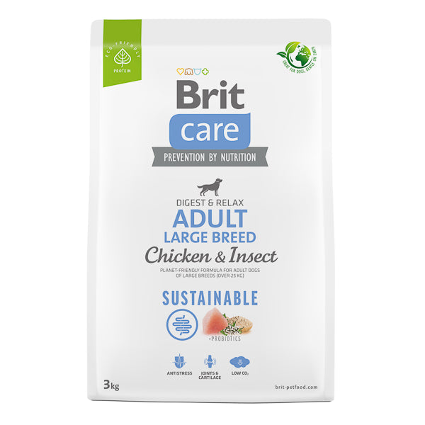 Brit Care Adult Large Breed Sustainable cu Pui si Insecte