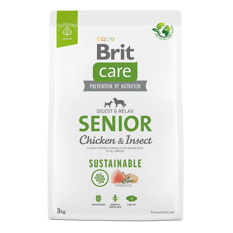 Brit Care Dog Sustainable Senior cu Pui si Insecte
