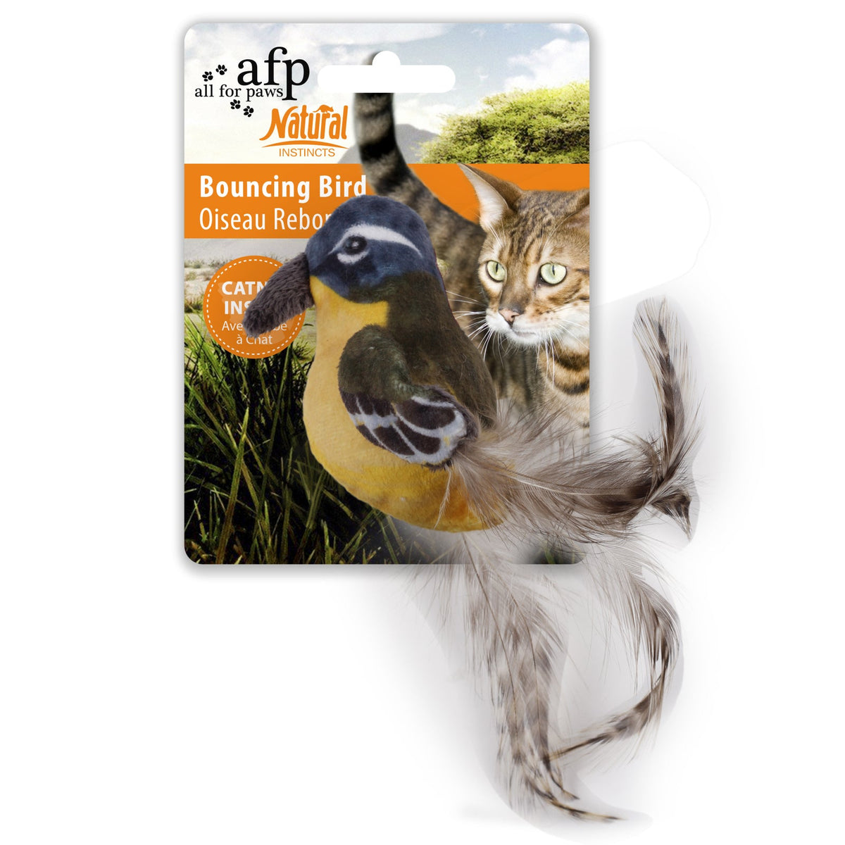 All for paws Jucarie Bouncing Bird pentru Pisici