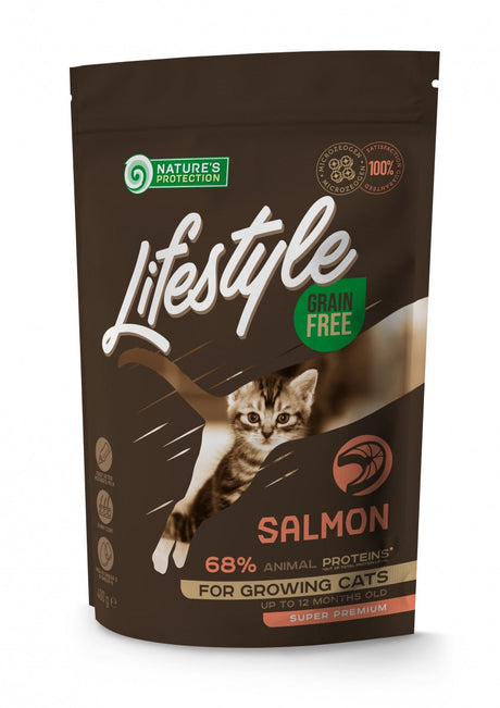 Nature's Protection Lifestyle Grain Free Kitten cu Somon