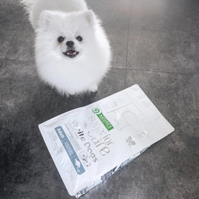 Superior Care White Dogs Grain Free Small&Mini Breeds Adult cu Peste Alb
