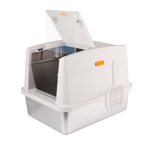 Afp Go Fresh Cat Litter Box din Otel Inoxidabil