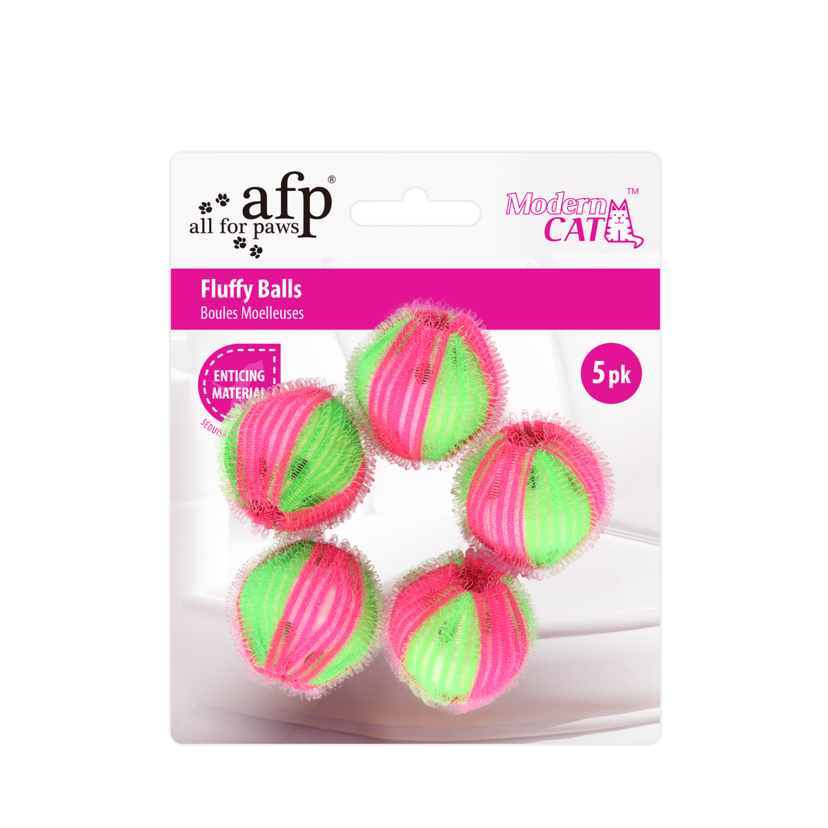 Afp Modern Cat Fluffy Balls Set 5 Buc