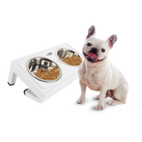 All for Paws Adjustable Double Feeder cu Doua Boluri 2x750 ML
