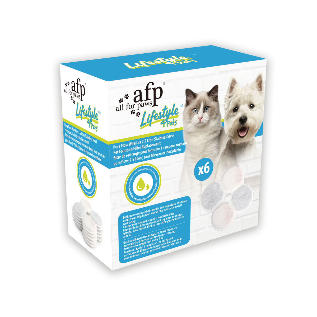All for Paws Filtre de Rezerva pentru Fantana Pure Flow Set 6 Buc