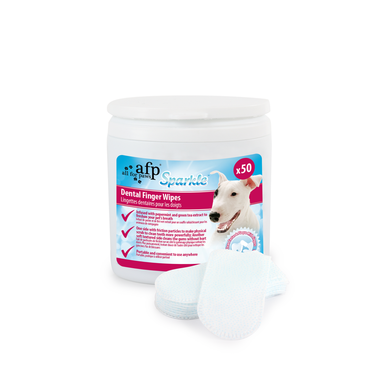 All for Paws Go Fresh Servetele Dentare pentru Deget 50 Buc