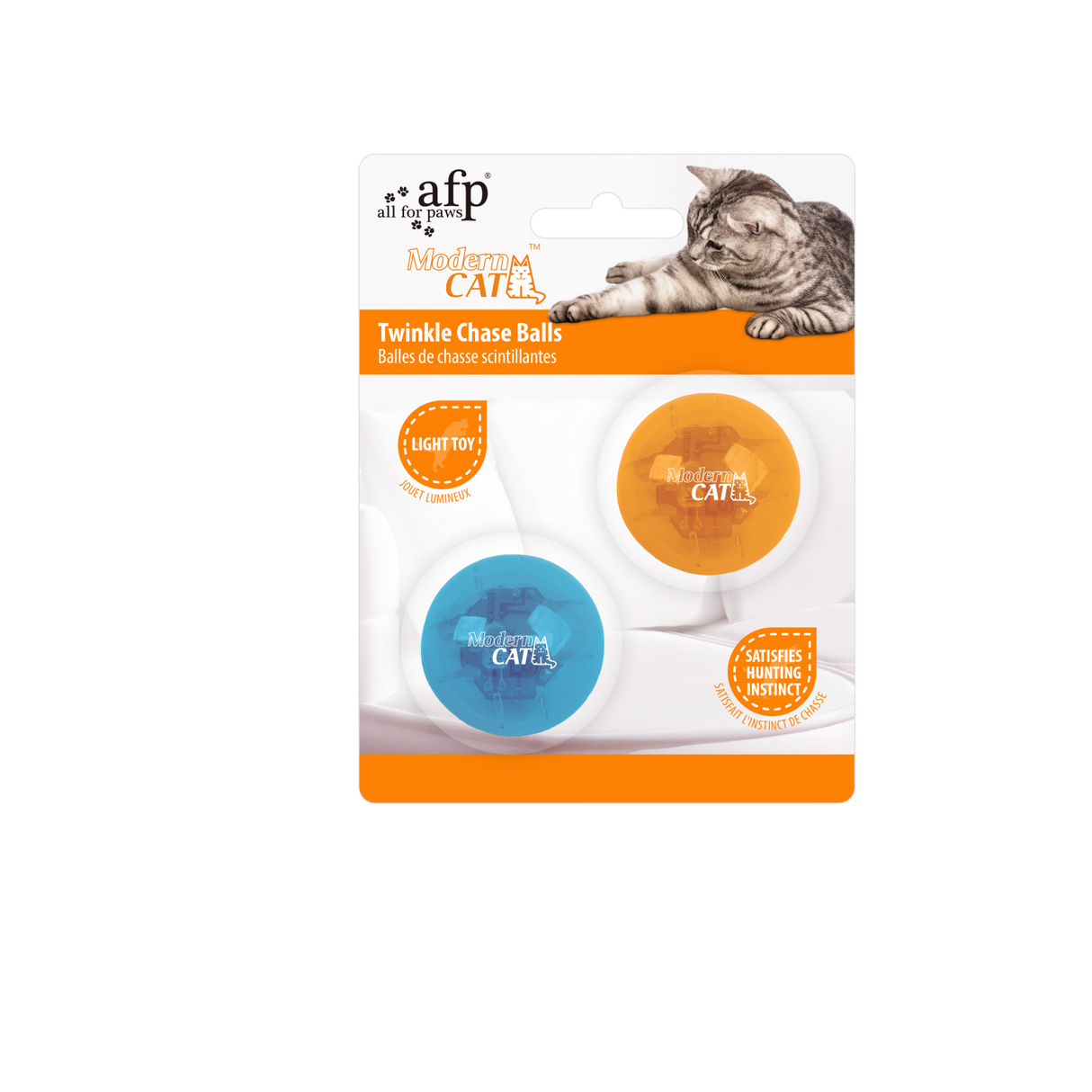 Afp All for Paws Jucarie Twinkle Chase Balls pentru Pisici - imagine 1