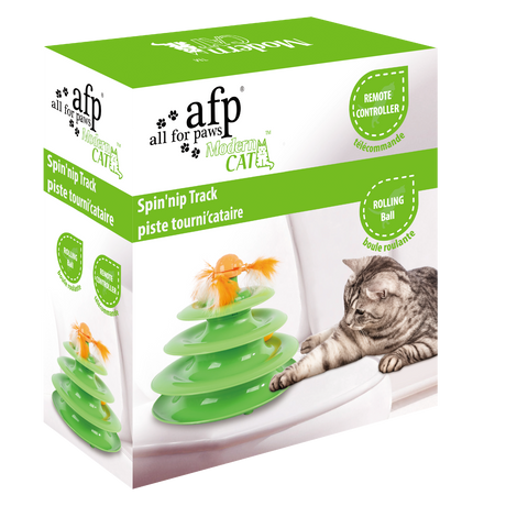 All for Paws Modern Cat Spin'nip Track Juarie Interactiva pentru Pisici