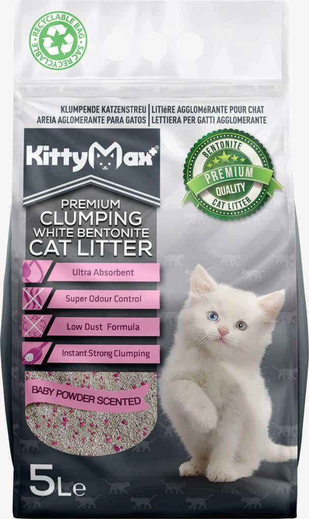 Asternut Igienic Premium KittyMax Baby Powder pentru Pisici