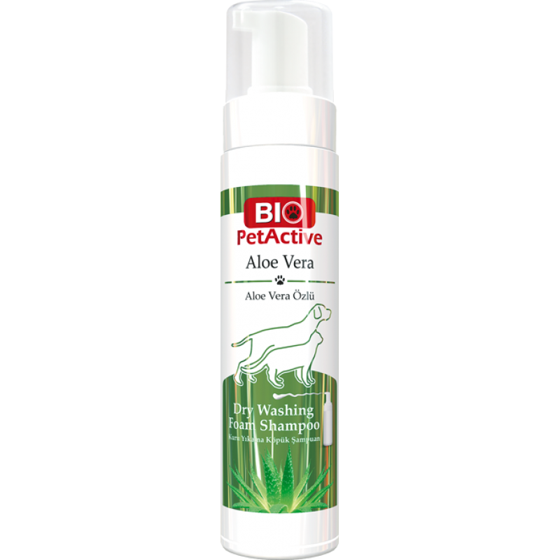 Bio PetActive Aloe Vera Dry Washing Foam Shampoo 200Ml