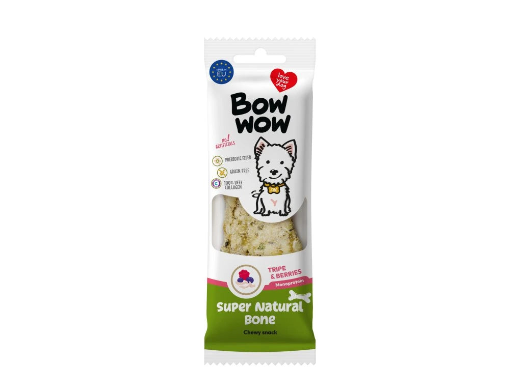 Bow Wow Recompensa Super Natural Bone cu Burta de Vita si Fructe de Padure 24 Gr