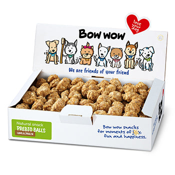 Bow Wow Recompense pentru caini, chiftele naturale cu plamani si inulina 120buc/box