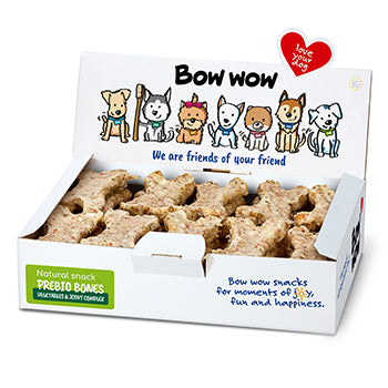 Bow Wow Bow Wow Recompense pentru caini, os natural cu legume, condroitina si glucozamina, 30buc/box - imagine 1