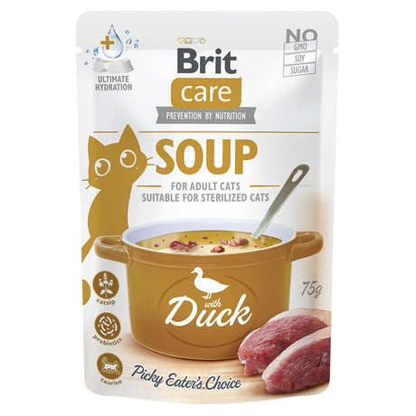 Brit Care Brit Care Adult Sterilised Cat Supa cu Rata 75 Gr
