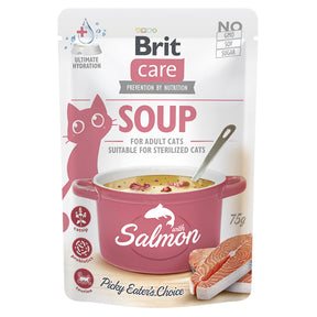 Brit Care Brit Care Adult Sterilised Cat Supa cu Somon 75 Gr