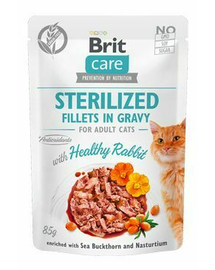 Brit Care Brit Care Cat Sterilized Fillets in Gravy With Healthy Rabbit Plic 85 G - imagine 1