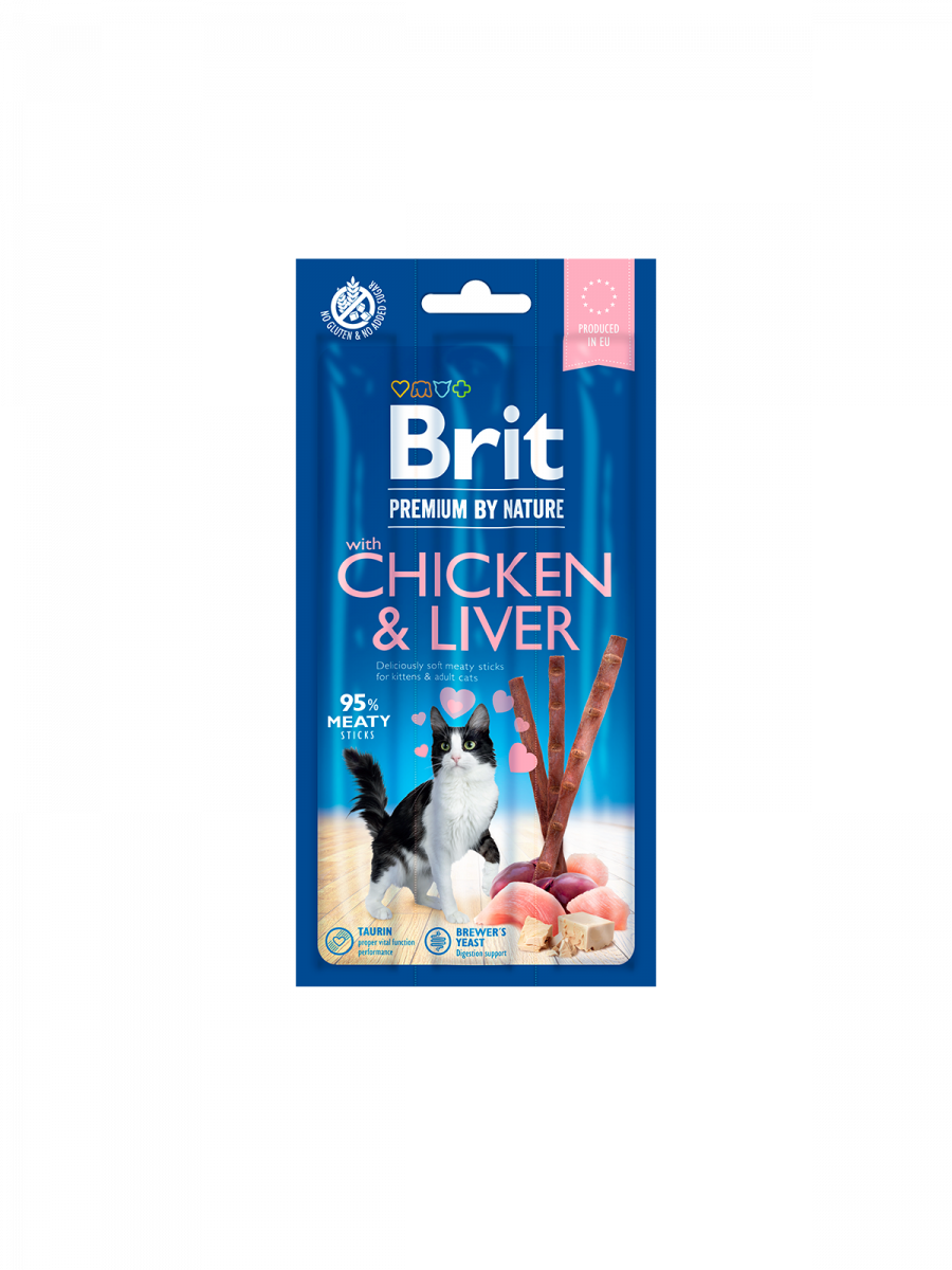 Brit Premium Brit Premium By Nature Cat Sticks With Chicken and Liver (3 sticks) - imagine 1